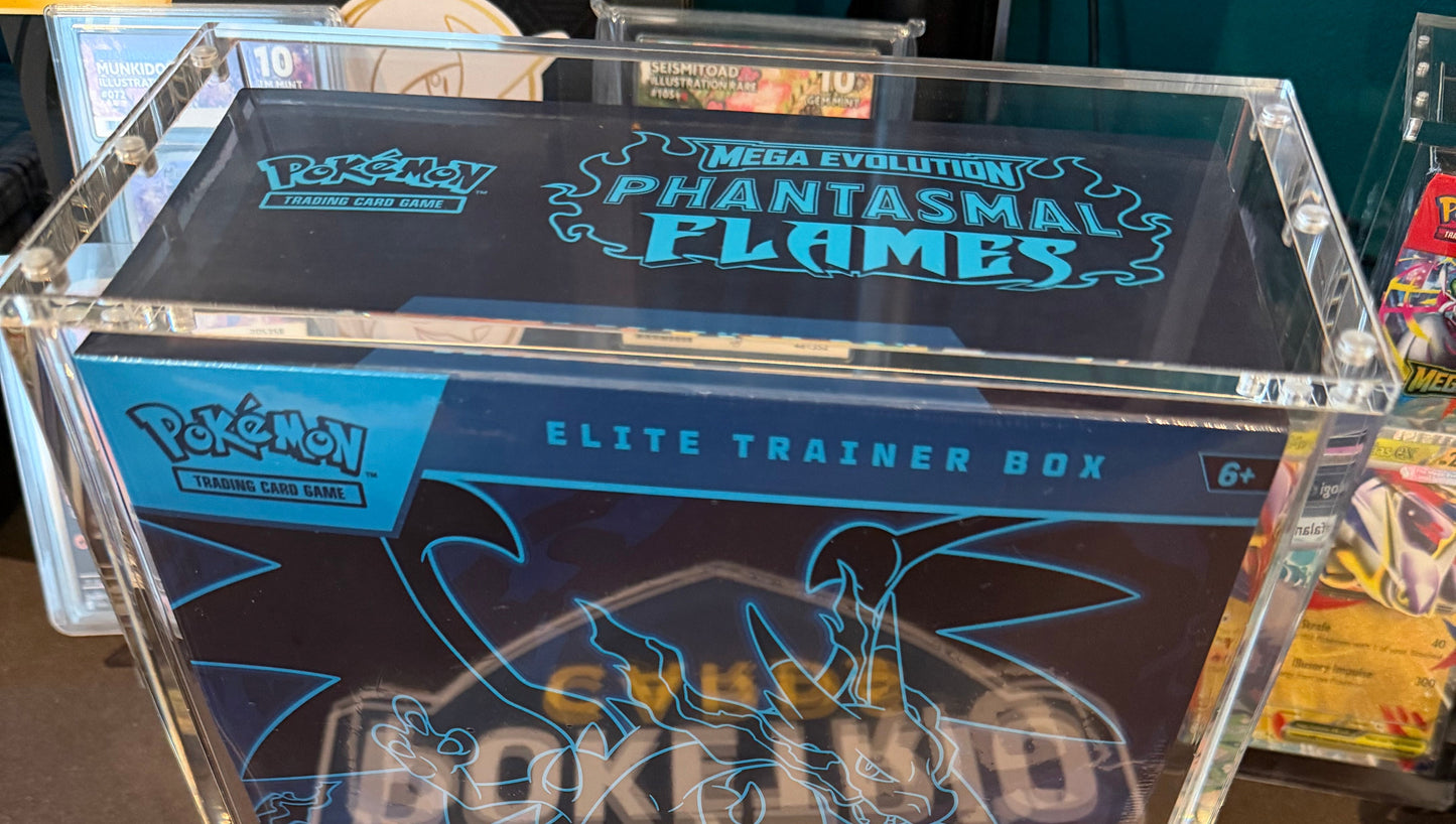 Pokémon TCG: Mega Evolution Phantasmal Flames Elite Trainer Box complete with Premium Acrylic Case