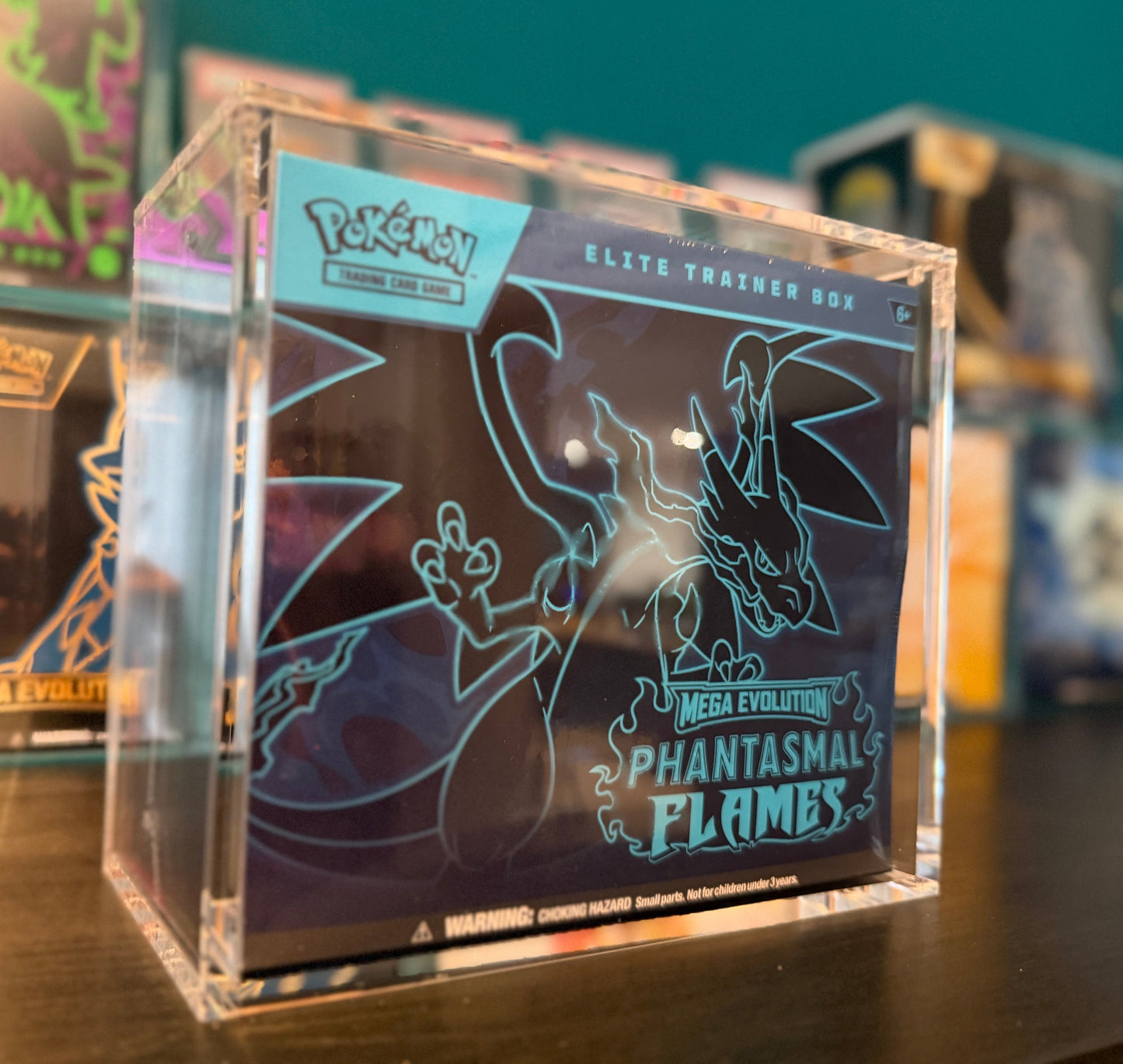 Pokémon TCG: Mega Evolution Phantasmal Flames Elite Trainer Box complete with Premium Acrylic Case